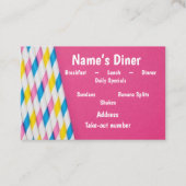 Visite "Diner/Restaurant/Ice Cream Shoppe" Carte de visit (Devant)