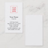 Visite Disposition verticale du modèle | de carte de (Devant / Derrière)