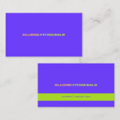 Visite DO-IT-YOURSELF couleurs+polices carte de visite/né (Devant / Derrière)