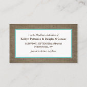 Visite Dollar De Sable & Burlap Enregistrer La Carte Date (Dos)