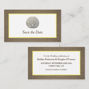 Visite Dollar De Sable & Burlap Enregistrer La Carte Date