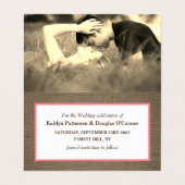 Visite Dollar De Sable & Burlap Photo Modifier La Carte D (Intérieur déplié)