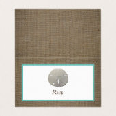 Visite Dollar de sable et Burlap Photo carte RSVP (Extérieur déplié)