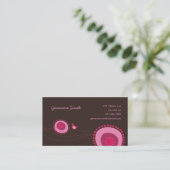 Visite Dots de fleurs roses et carte de profil de plaisir (Debout devant)