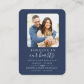 Visite Double carte de prière bleue photo funéraire commé (Devant)