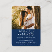 Visite Double carte de prière bleue photo funéraire commé (Devant)