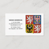 Visite Drapeau tchèque Carte de visite, Tchéquie moderne  (Dos)