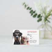 Visite Drôle Posh Chien Grooming Carte de rappel de rende (Debout devant)