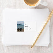 Visite du Étiquette de adresse du pont Mackinac (En situation)