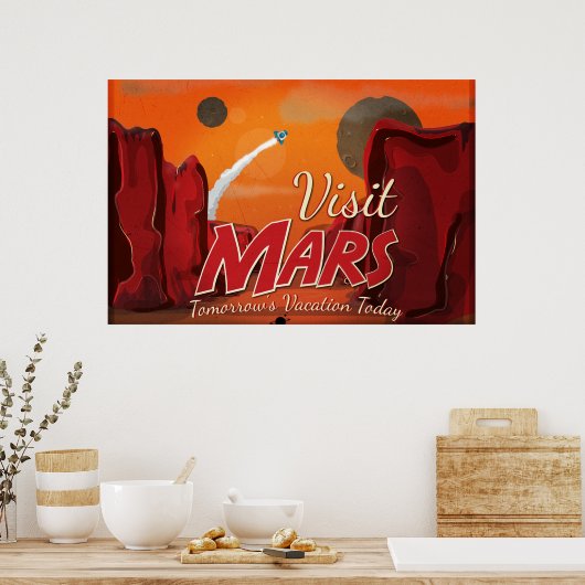 Visite du Poster vintage Mars (Cuisine)