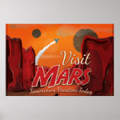 Visite du Poster vintage Mars (Devant)