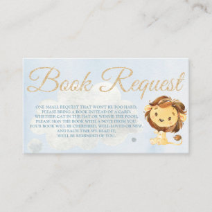 Visite Dusty Blue Lion Demande de carte de Baby shower