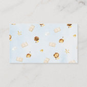 Visite Dusty Blue Lion Demande de carte de Baby shower (Dos)