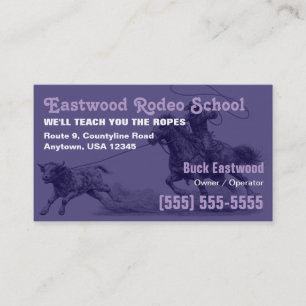 Visite École de Rodéo Carte d'Instructeur de Roping Cow