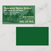 Visite École de Rodéo | Carte d'Instructeur de Roping de (Devant / Derrière)