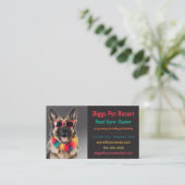 Visite Editable German Shepherd Pet Resort Carte de visit (Debout devant)