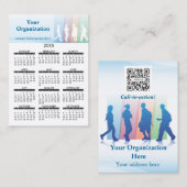 Visite Éducation élémentaire de calendrier de carte de (Devant / Derrière)