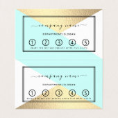 Visite Effet de feuille d'or & Carte de fidélité double g (Intérieur déplié)