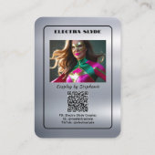 Visite Effet Métal Premium Carte de Cosplay | Code QR (Dos)
