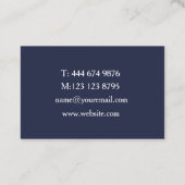 Visite Elégant bleu yoga instructeur mandala Carte de vis (Dos)