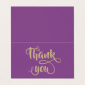 Visite Élégant Carte de remerciements de brillance or élé (Extérieur déplié)