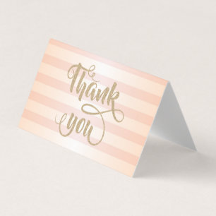 Visite Élégant Carte de remerciements de la Glitterie Or
