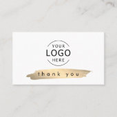 Visite Élégant Carte de remerciements d'entreprise minima (Devant)