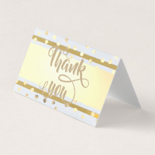 Visite Elégant Carte de remerciements Gold Stripes