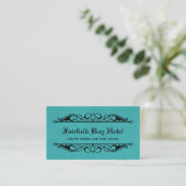 Visite Élégant Carte de visite, Turquoise (Debout devant)