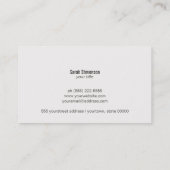 Visite Élégant Design d'intérieur rose Lotus Carte de vis (Dos)