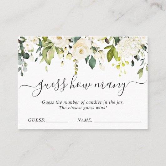 Visite Elégant Eucalyptus Devinez Combien De Carte De Jeu (Devant)