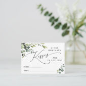 Visite Elégant Eucalyptus Floral Devinez Combien De Carte (Debout devant)
