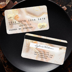 Visite Elégant Gold Blush moderne style carte de crédit