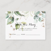 Visite Elégant Gold Green Devine Combien De Carte De Jeu (Devant)