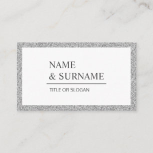 Visite Elegant Luxe Silver Parties scintillant Carte de v
