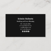 Visite Élégant magasin de fleurs d'aquarelle carte de vis (Dos)