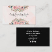 Visite Élégant magasin de fleurs d'aquarelle carte de vis (Devant / Derrière)