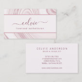 Visite Elégant marbre Abstrait Aquarelle | CARTE DE VISIT (Devant / Derrière)