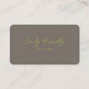 Visite Élégant minimaliste Brown or moderne Carte de visi