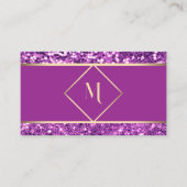 Visite Elégant or & Parties scintillant rose Carte de vis (Devant)