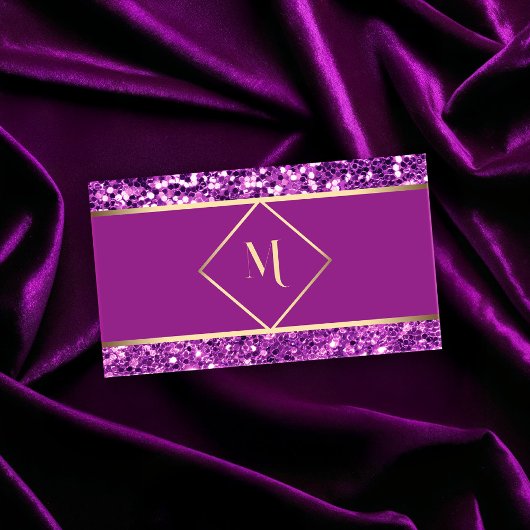 Visite Elégant or & Parties scintillant rose Carte de vis