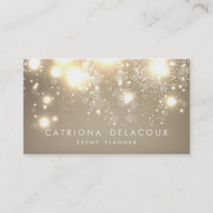 Visite Elegant Parties scintillant or Bokeh Luxe Carte de