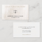 Visite Elégant Procureur Ivory Marbre blanc Carte de visi (Devant / Derrière)