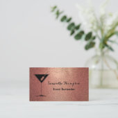 Visite Elegant Rose Gold Evénement Bartender Carte de vis (Debout devant)