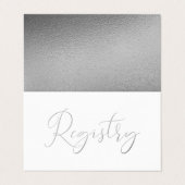 Visite Élégant Script Silver Foil Carte de dépôt cadeau (Extérieur déplié)