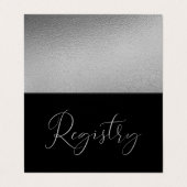 Visite Élégant Script Silver Foil Carte de dépôt cadeau (Extérieur déplié)