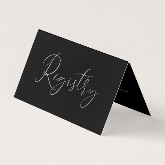 Visite Élégant Script Silver Foil Carte de dépôt cadeau (Devant)