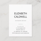 Visite Élégante calligraphie noire Bonjour Carte de visit (Dos)