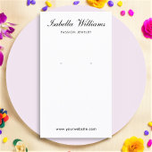 Visite Élégante carte d'affichage de script noir blanc