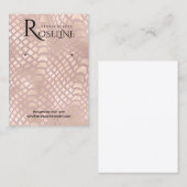 Visite Élégante carte d'affichage d'impression de serpent (Devant / Derrière)